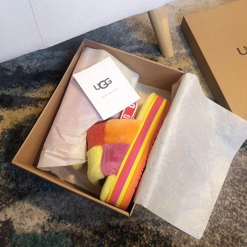 Yellow Colorblock Platform Sandals | 3490
