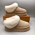 Sand Platform Slip-On Shoes with Suede-Look Finish | 1393