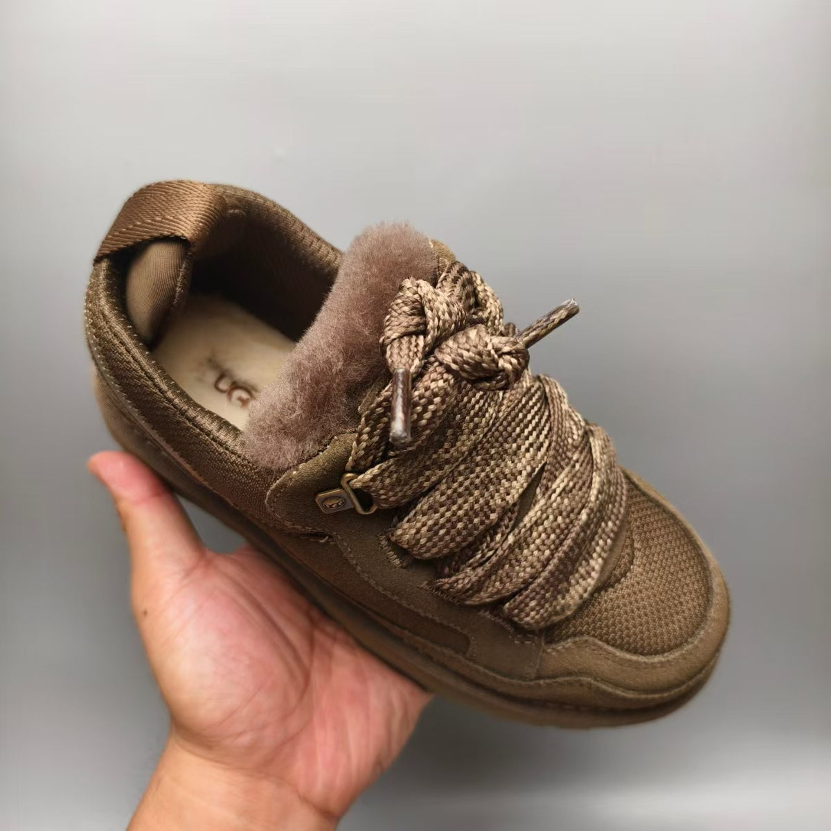 Unisex Mesh Casual Sneakers in Walnut Brown – 4032