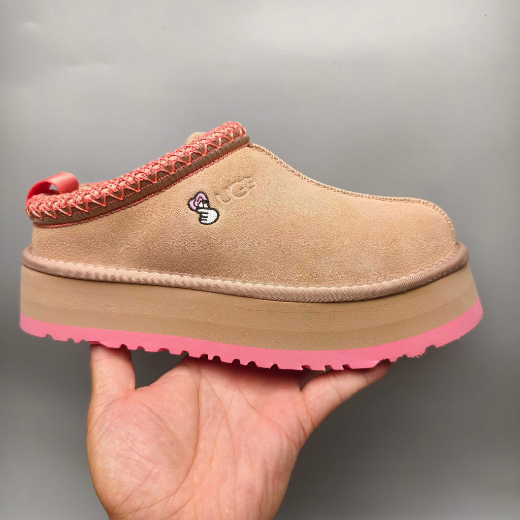 Pink Folk-Inspired Platform Casual Shoes | 2553 / 2130