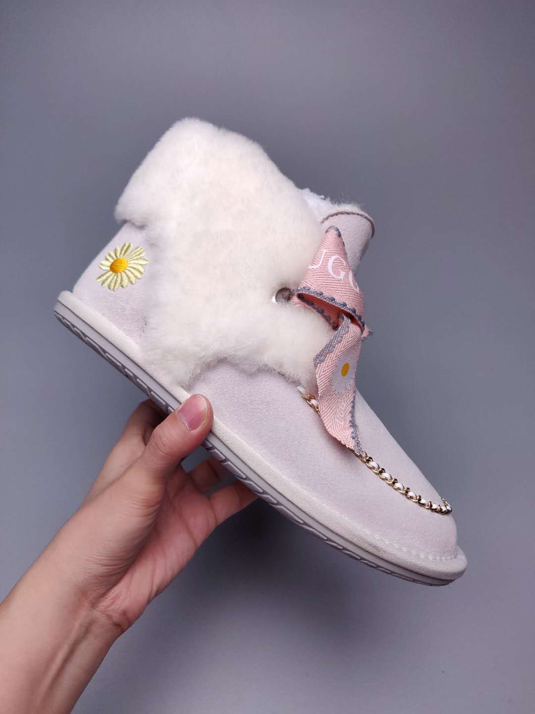 Daisy Chain & Ribbon Footwear – Milkshake White | 7888