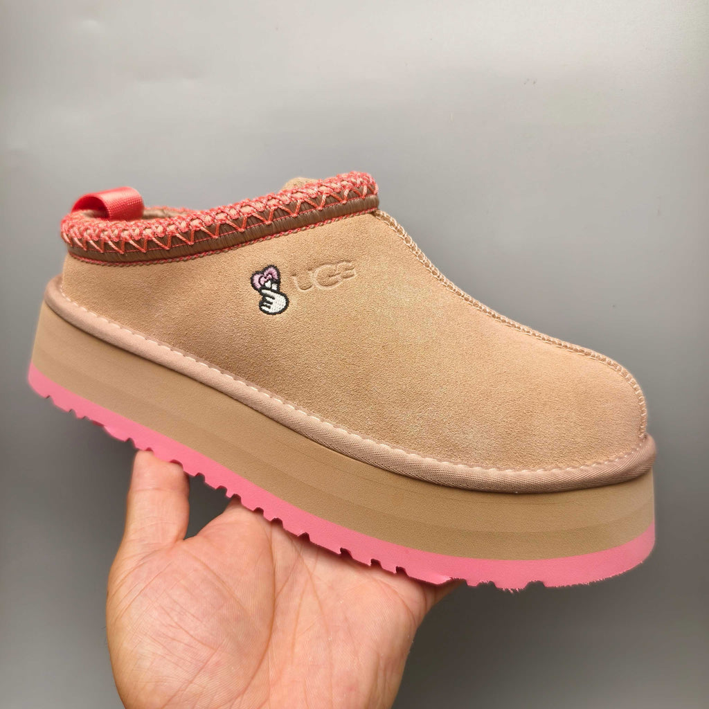 Pink Folk-Inspired Platform Casual Shoes | 2553 / 2130