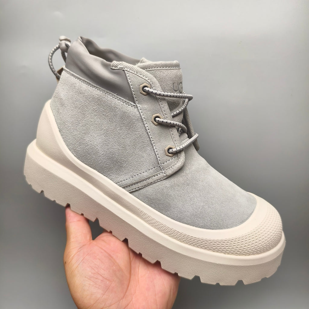 Light Gray Casual High-Top Shoes – 3991