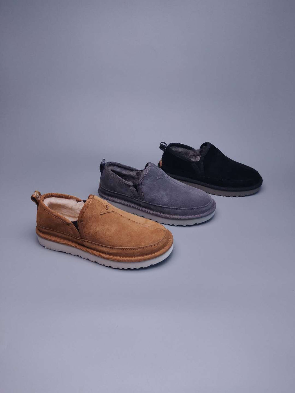 Gray Men's Low-Top Slip-On Shoes | 3455