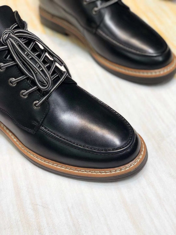 Classic Black Leather Shoes | 0726-1 Updated Collection