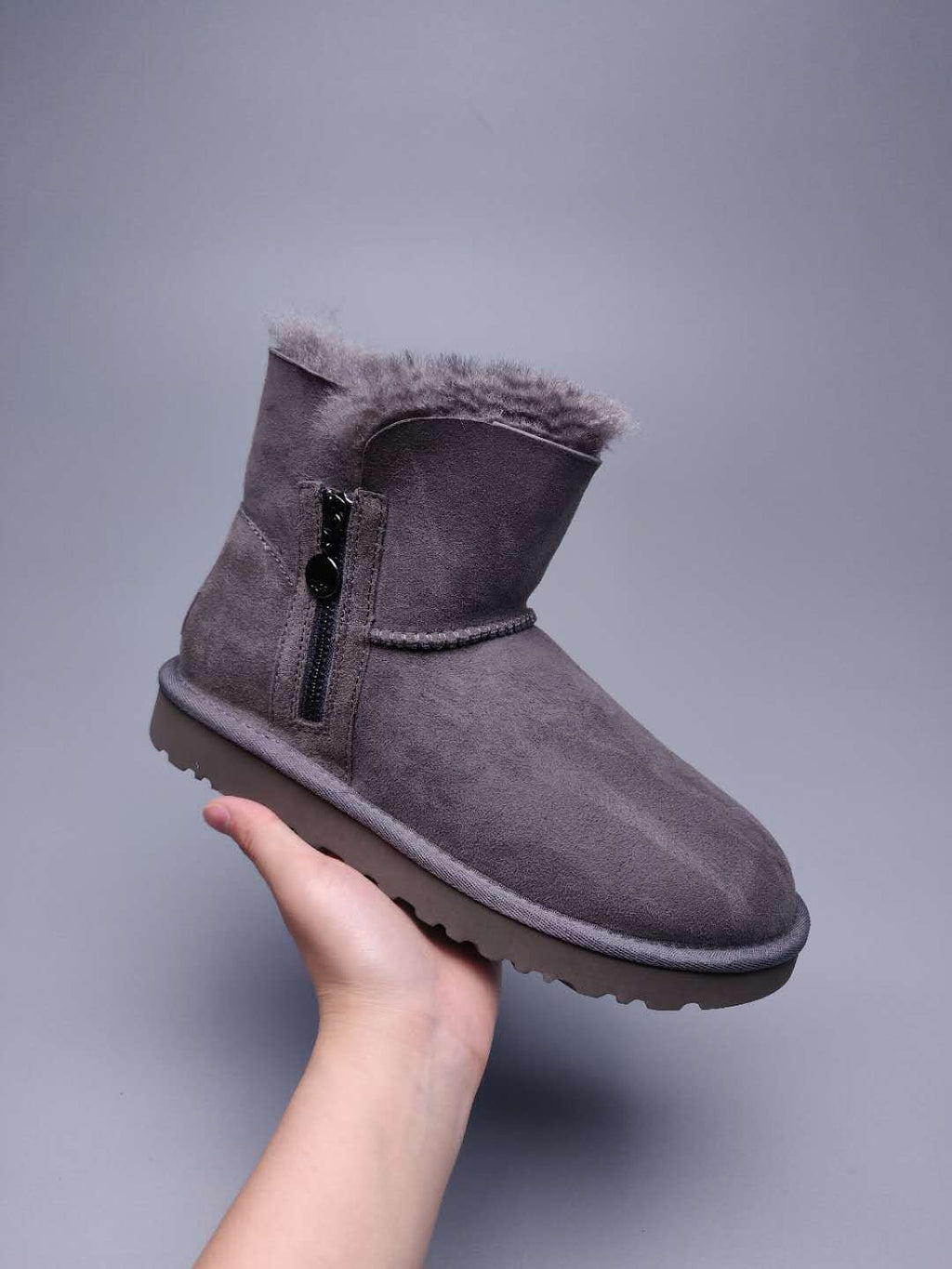 Gray Side-Zip Ankle Boots | 2481
