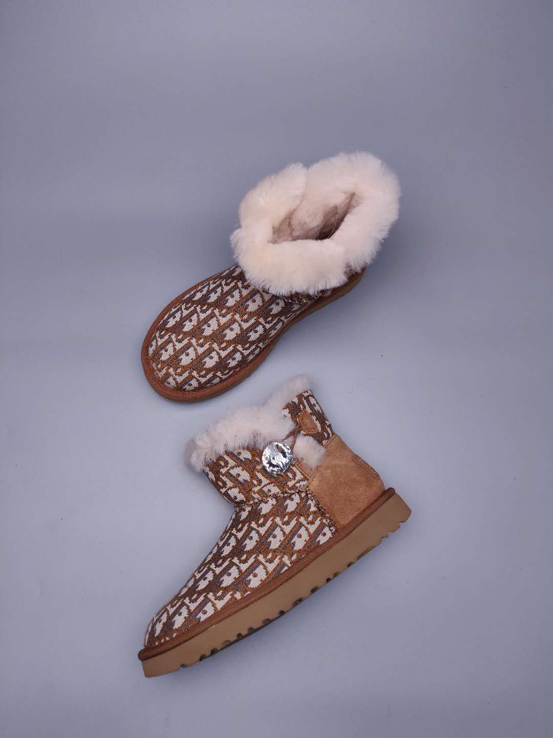 Textured Fabric Footwear – Chestnut | 6554