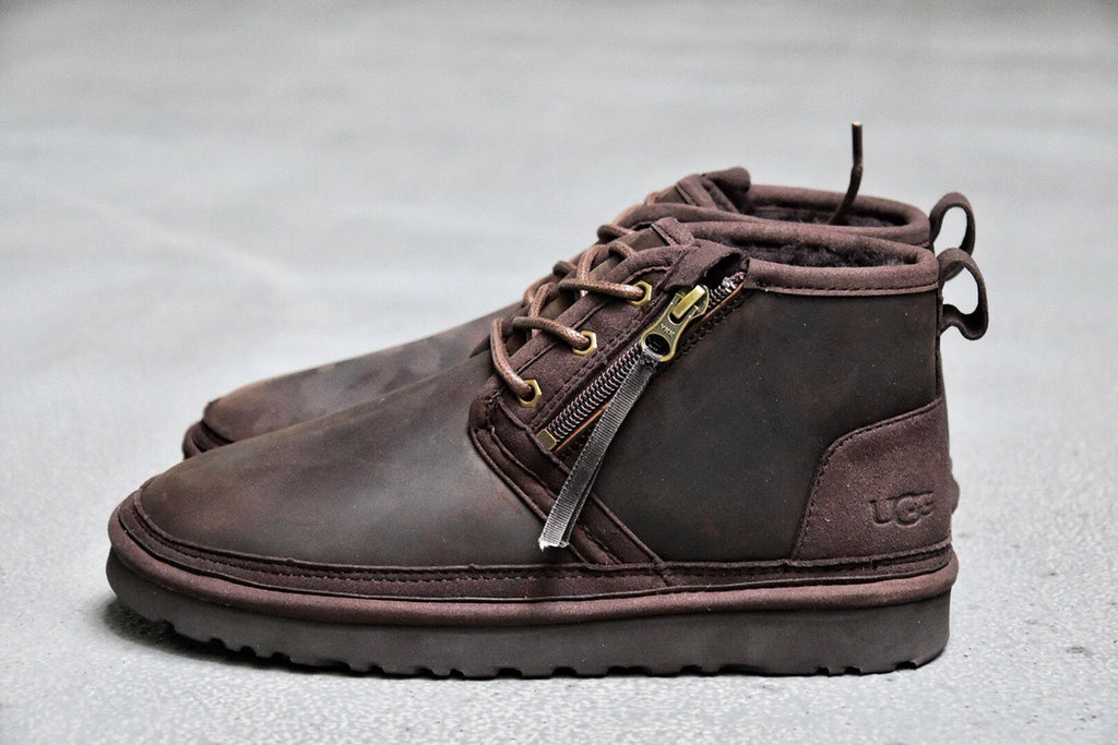 Men’s Crazy Horse Leather Zip-Up Shoes – 3883
