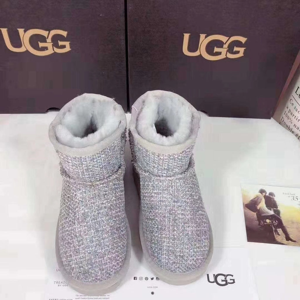 Kids’ Chic Gray Snow Boots – 5854