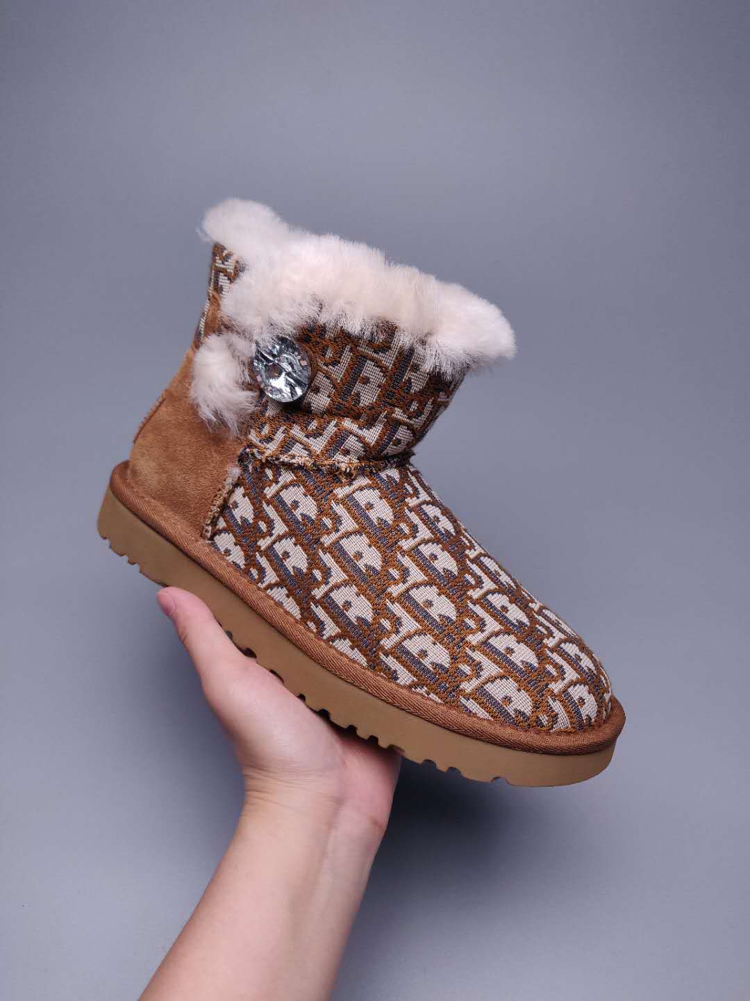 Textured Fabric Footwear – Chestnut | 6554