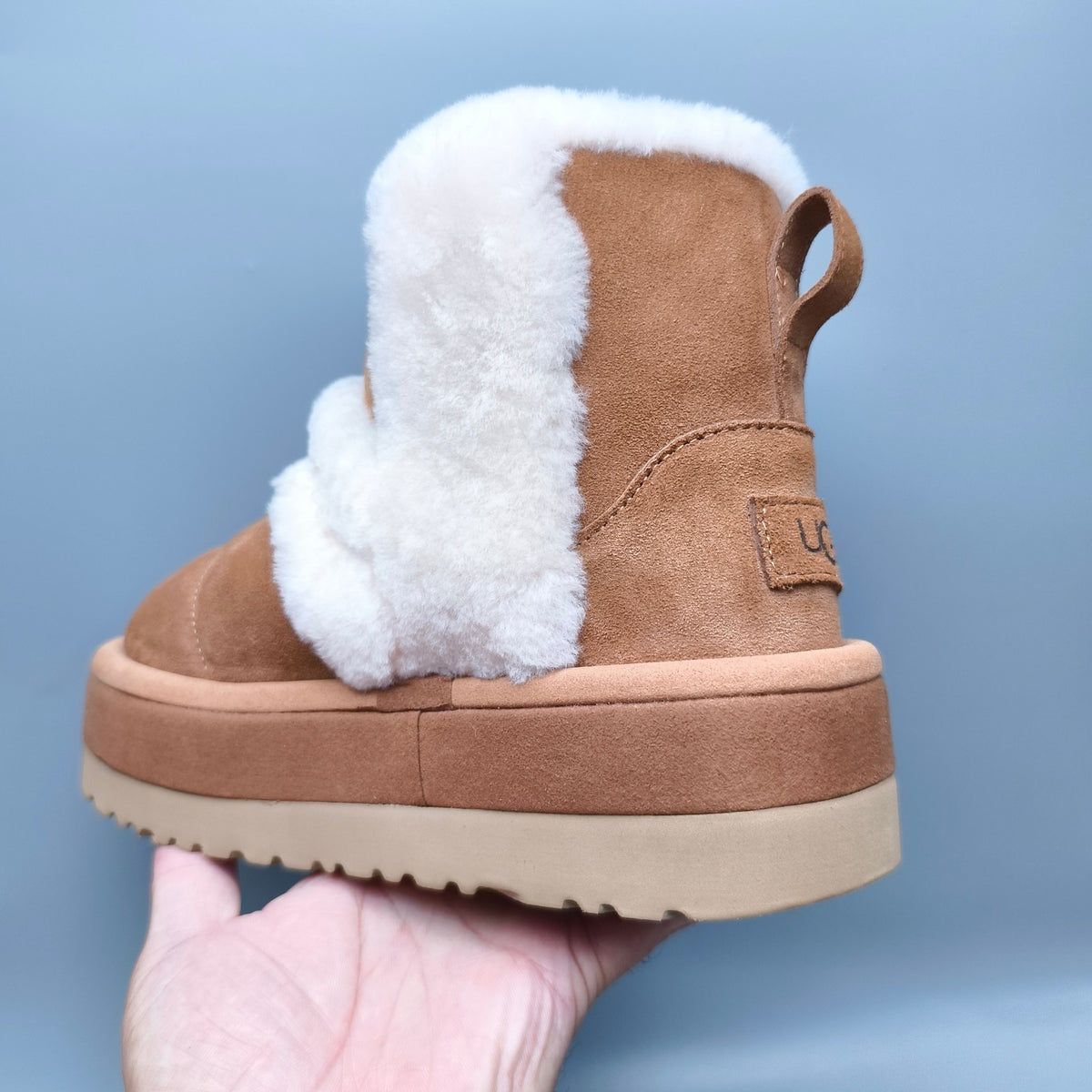 Chestnut Mid-Top Casual Shoes with Caterpillar-Inspired Platform Sole | 3316