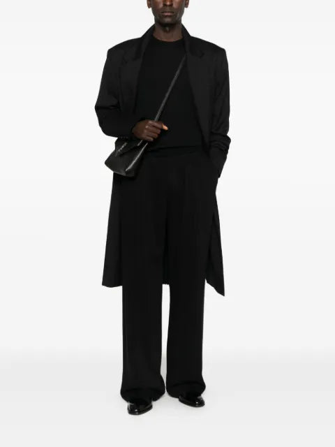 Saint Laurent round-neck panelled wool sweater
