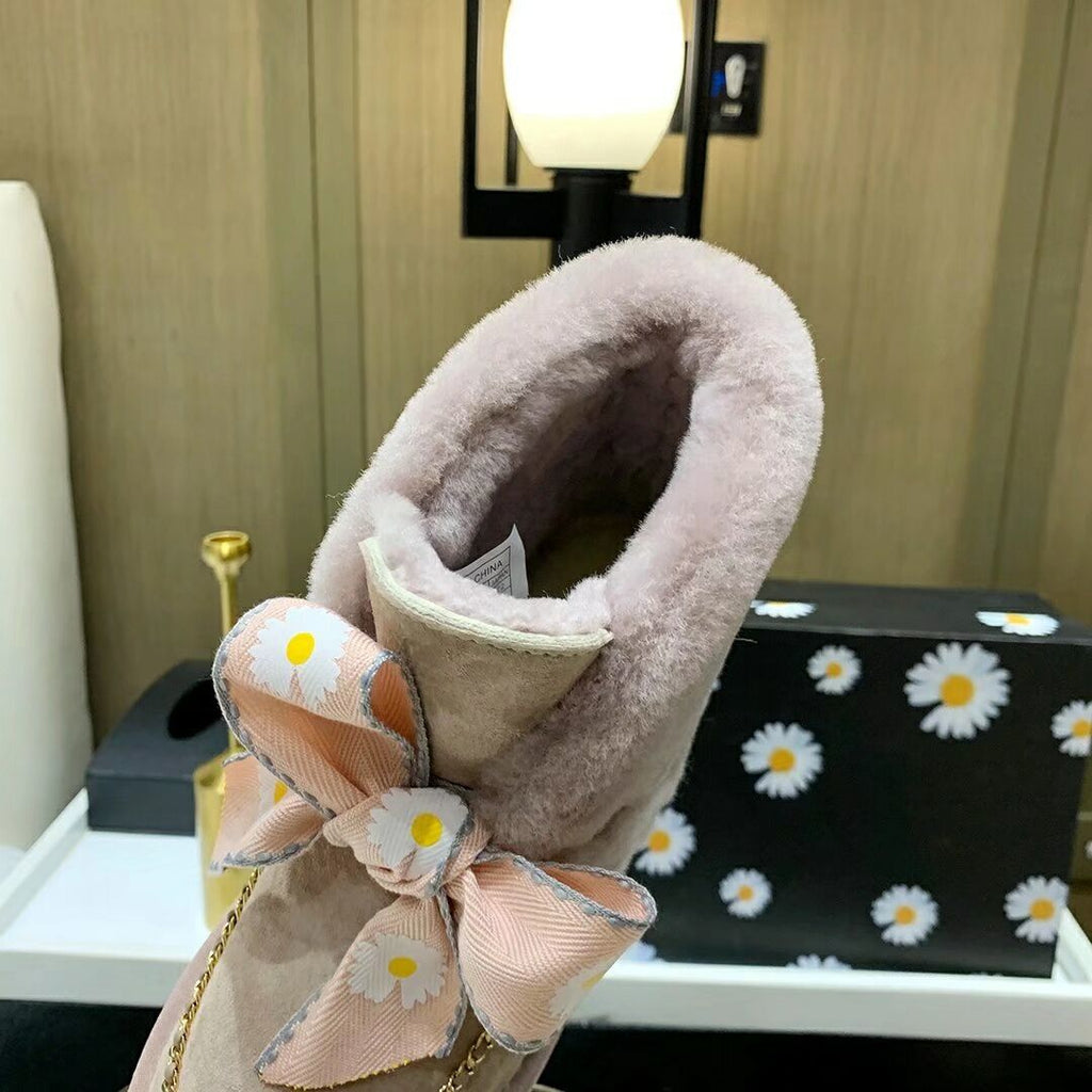 Daisy Chain & Ribbon Footwear – Blush Pink | 7888