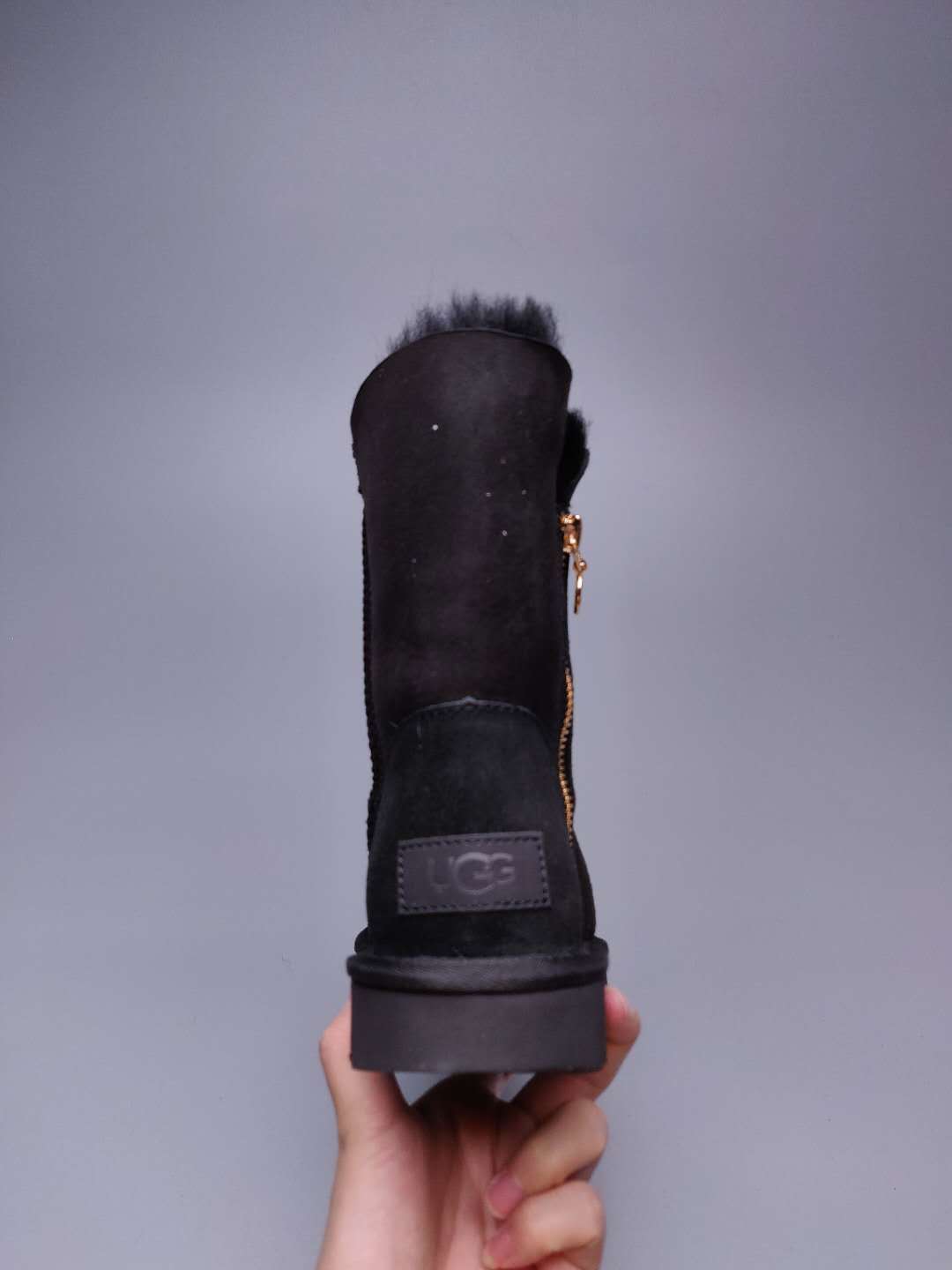 Black Side-Zip Mid-Calf Boots | 2480
