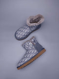 Textured Fabric Footwear – Gray | 6554