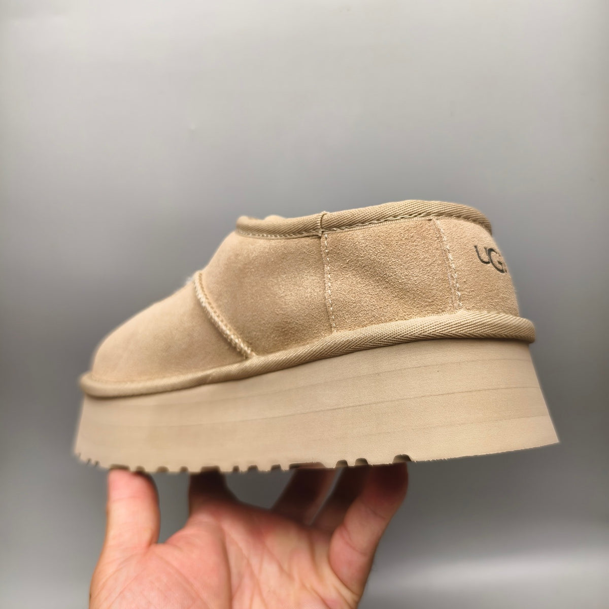 Platform Mary Jane Shoes – Sand | 7612