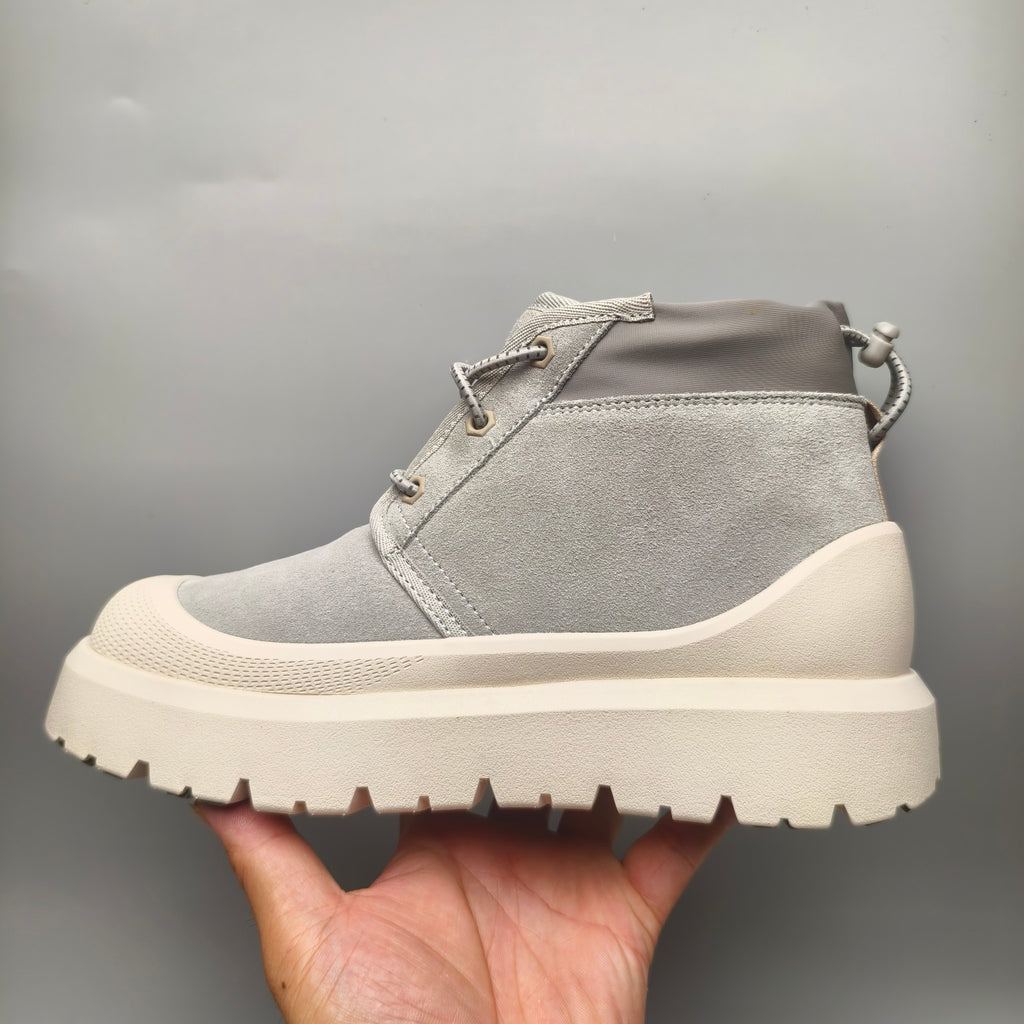 Light Gray Casual High-Top Shoes – 3991
