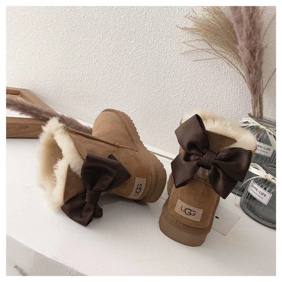 Chestnut Bow-Detail Ankle Boots | 3130