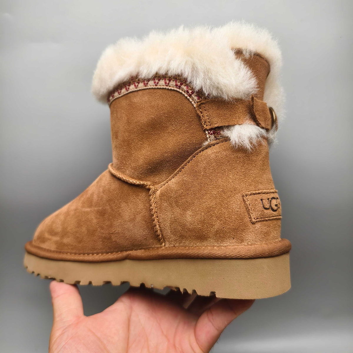 Chestnut Folk-Inspired Back-Strap Shoes – 4517