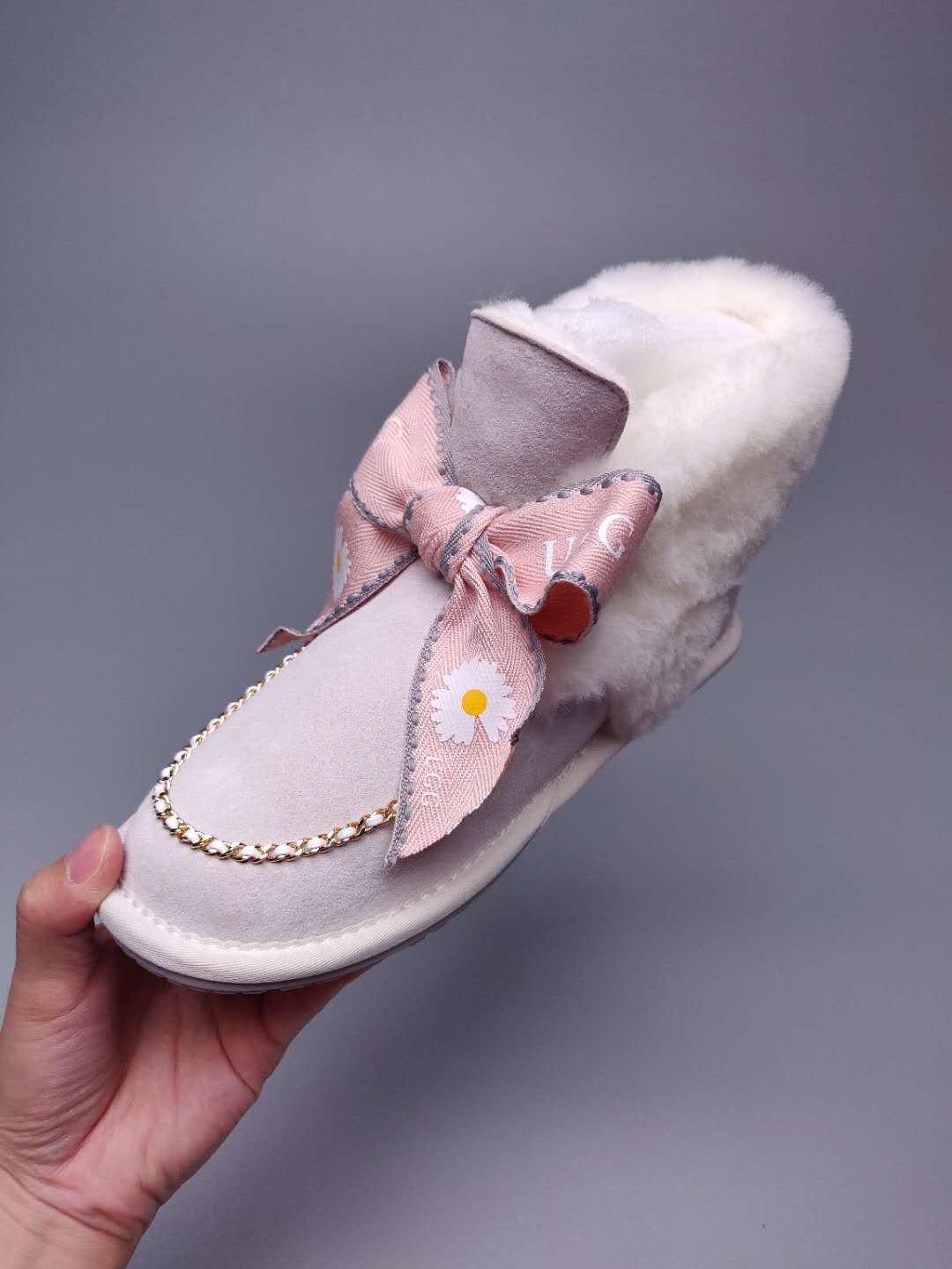 Daisy Chain & Ribbon Footwear – Milkshake White | 7888