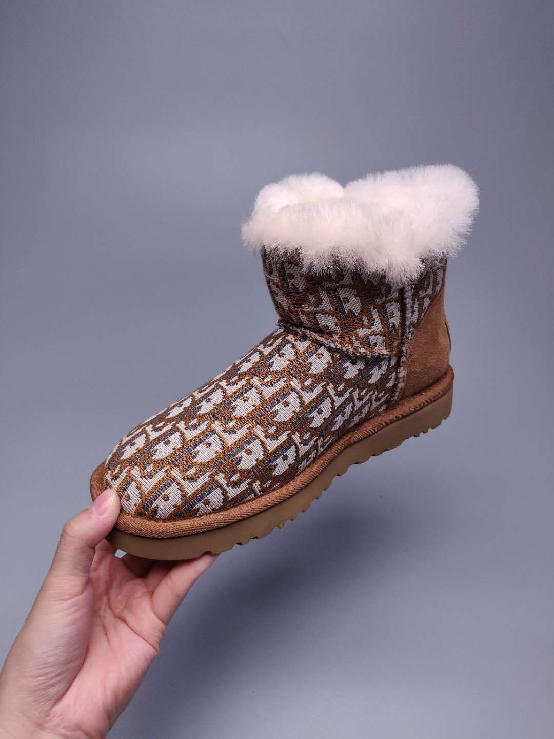 Textured Fabric Footwear – Chestnut | 6554