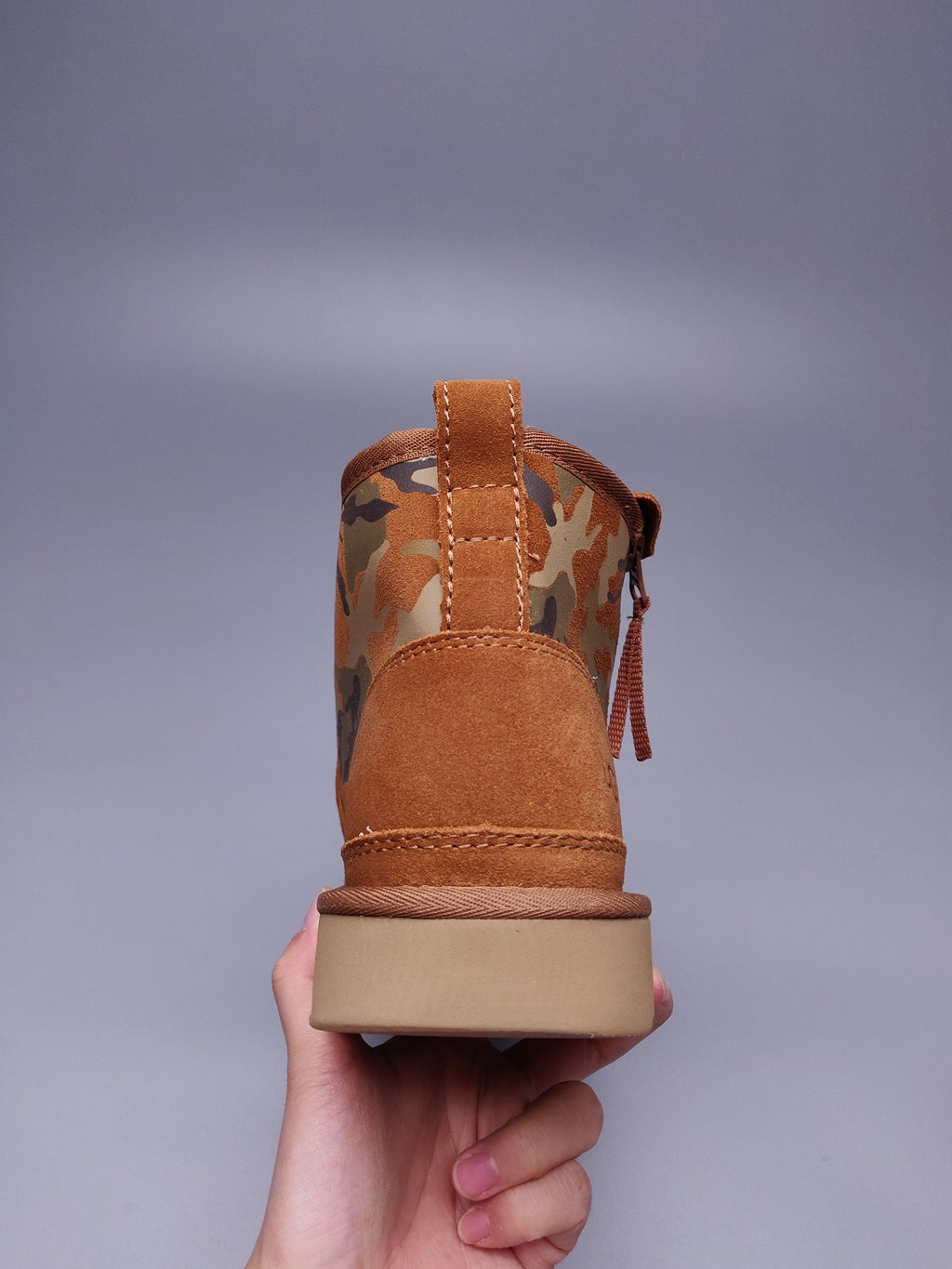 Men’s Colorblock Camo Shoes in Chestnut – 4193