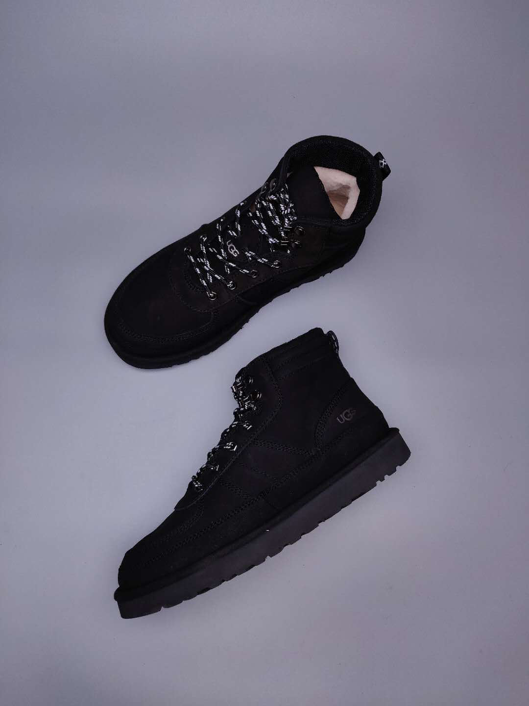 Black Men's Lace-Up Casual Shoes | 2991