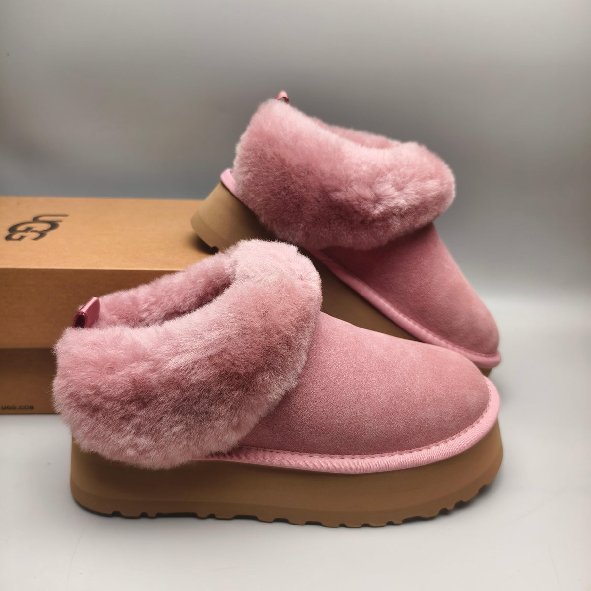 Pink Platform Slip-On Shoes with Suede-Look Finish | 1393