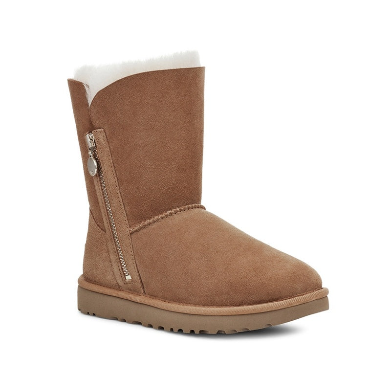 Chestnut Side-Zip Mid-Calf Boots | 2480