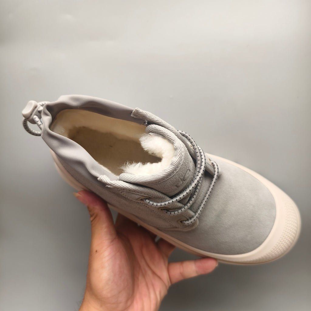 Light Gray Casual High-Top Shoes – 3991