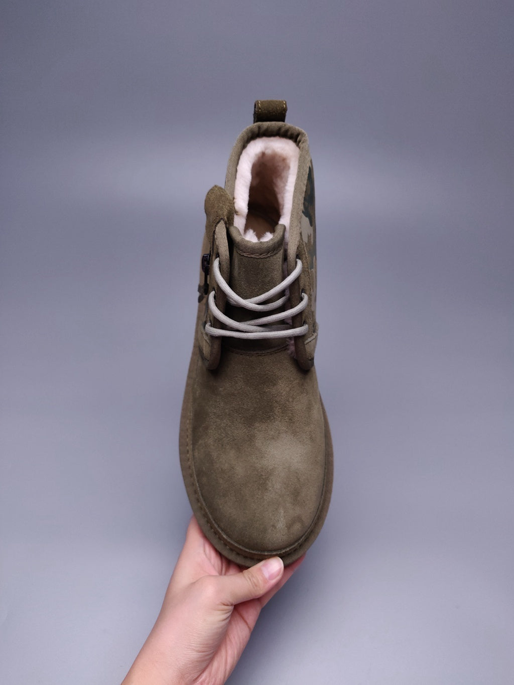 Men’s Colorblock Camo Shoes in Army Green – 4193