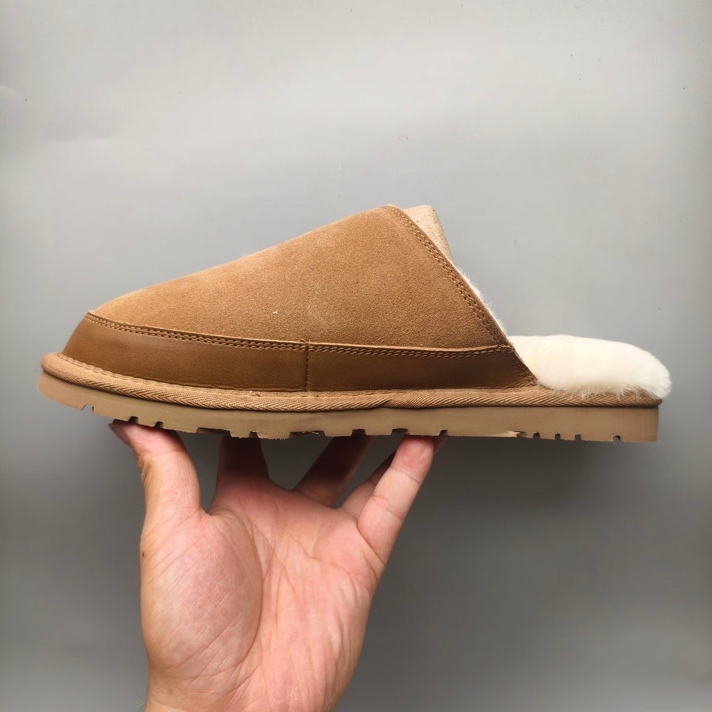 Men’s Chestnut Ultralight Fuzzy Slippers – 4585