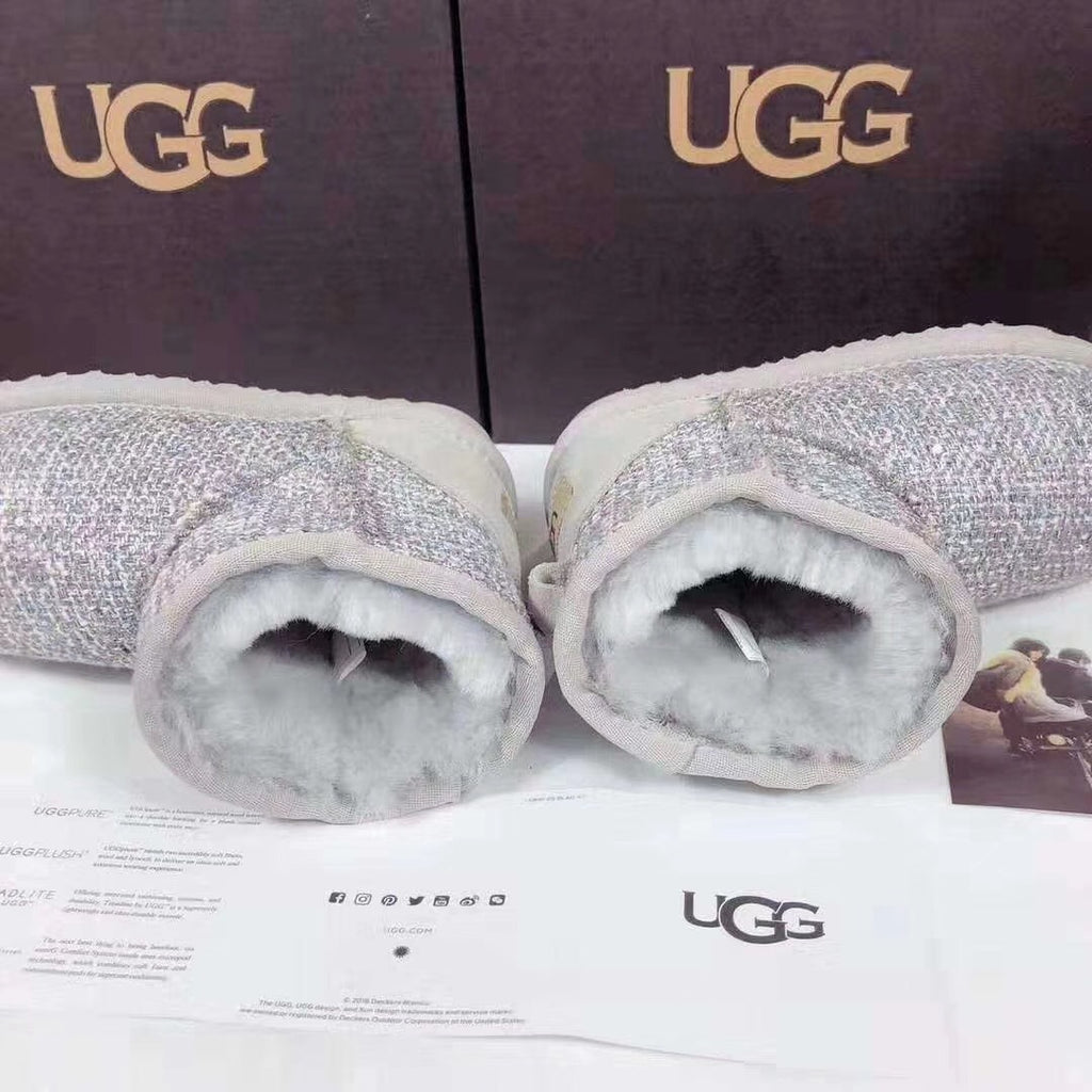 Kids’ Chic Gray Snow Boots – 5854