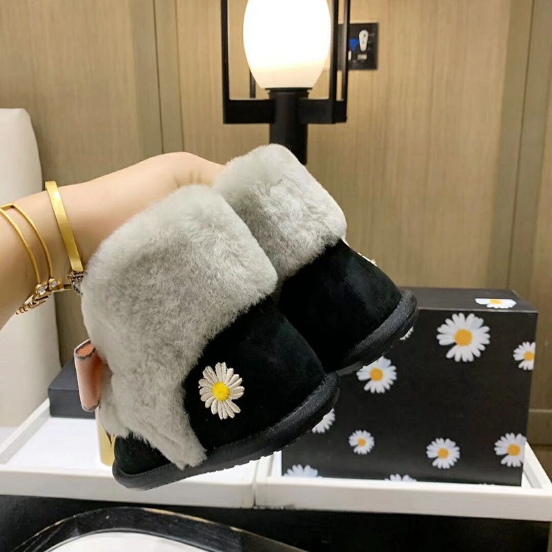 Daisy Chain & Ribbon Footwear – Black | 7888