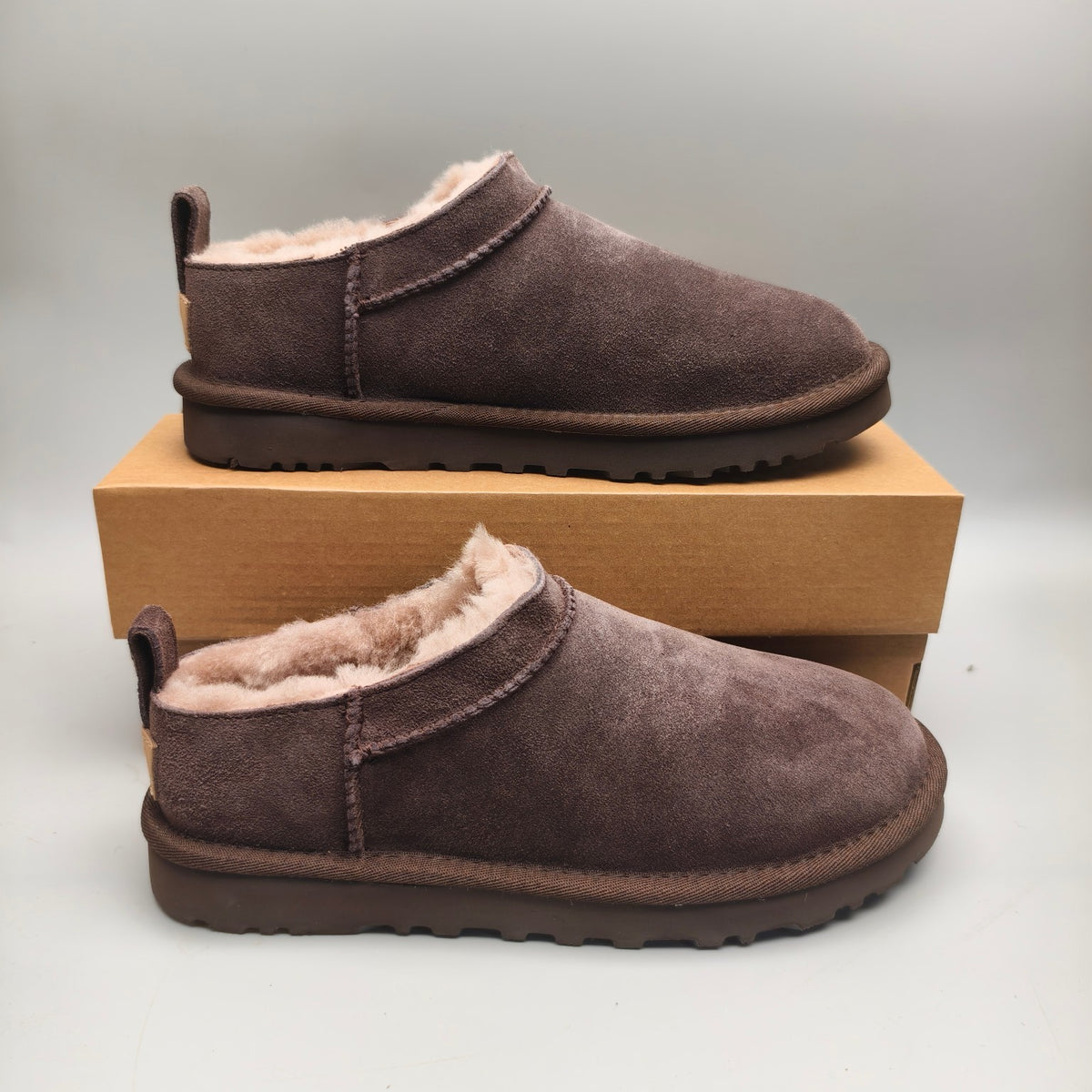 Women’s Classic Slip-On Shoes in Chocolate Brown – 3891