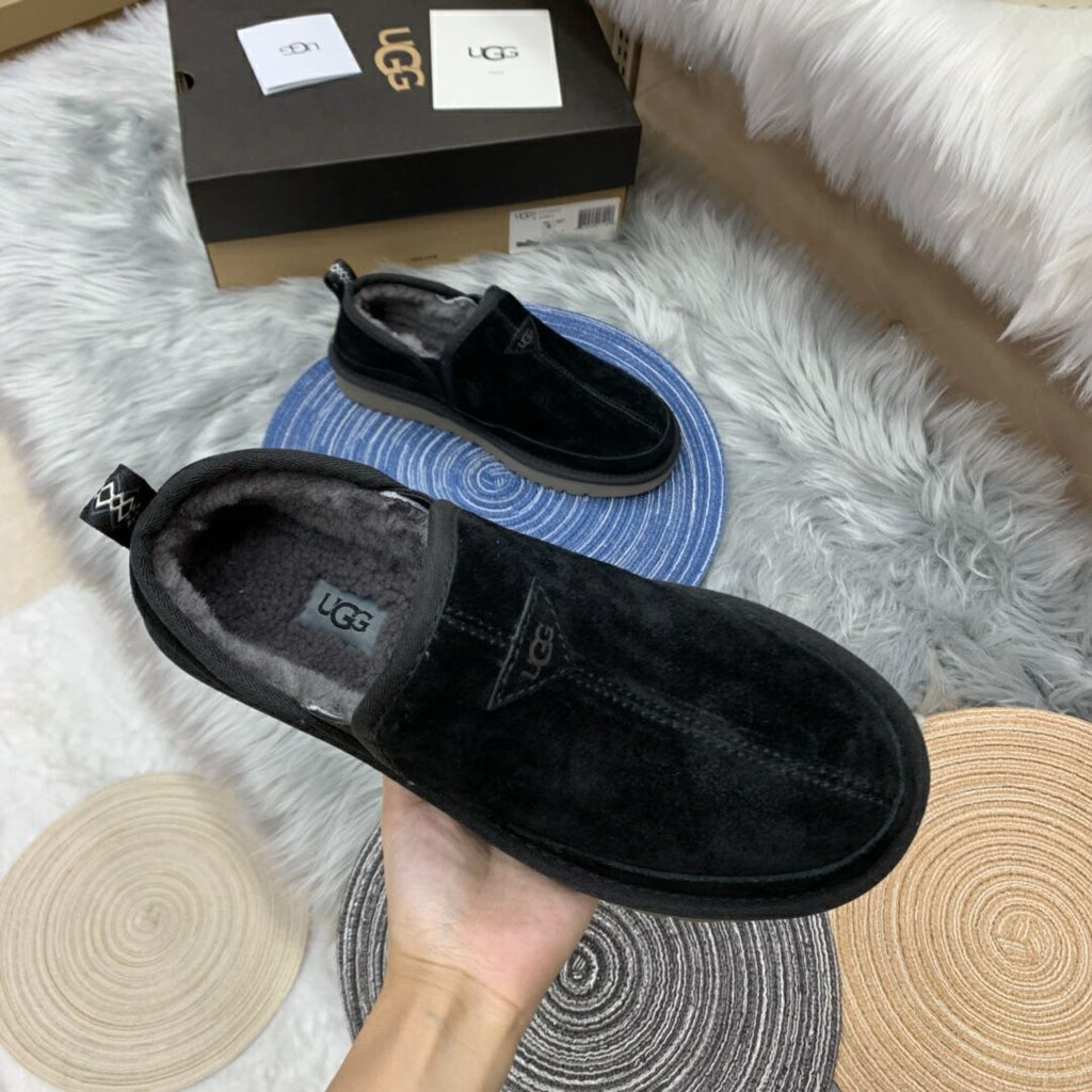 Black Men's Low-Top Slip-On Shoes | 3455
