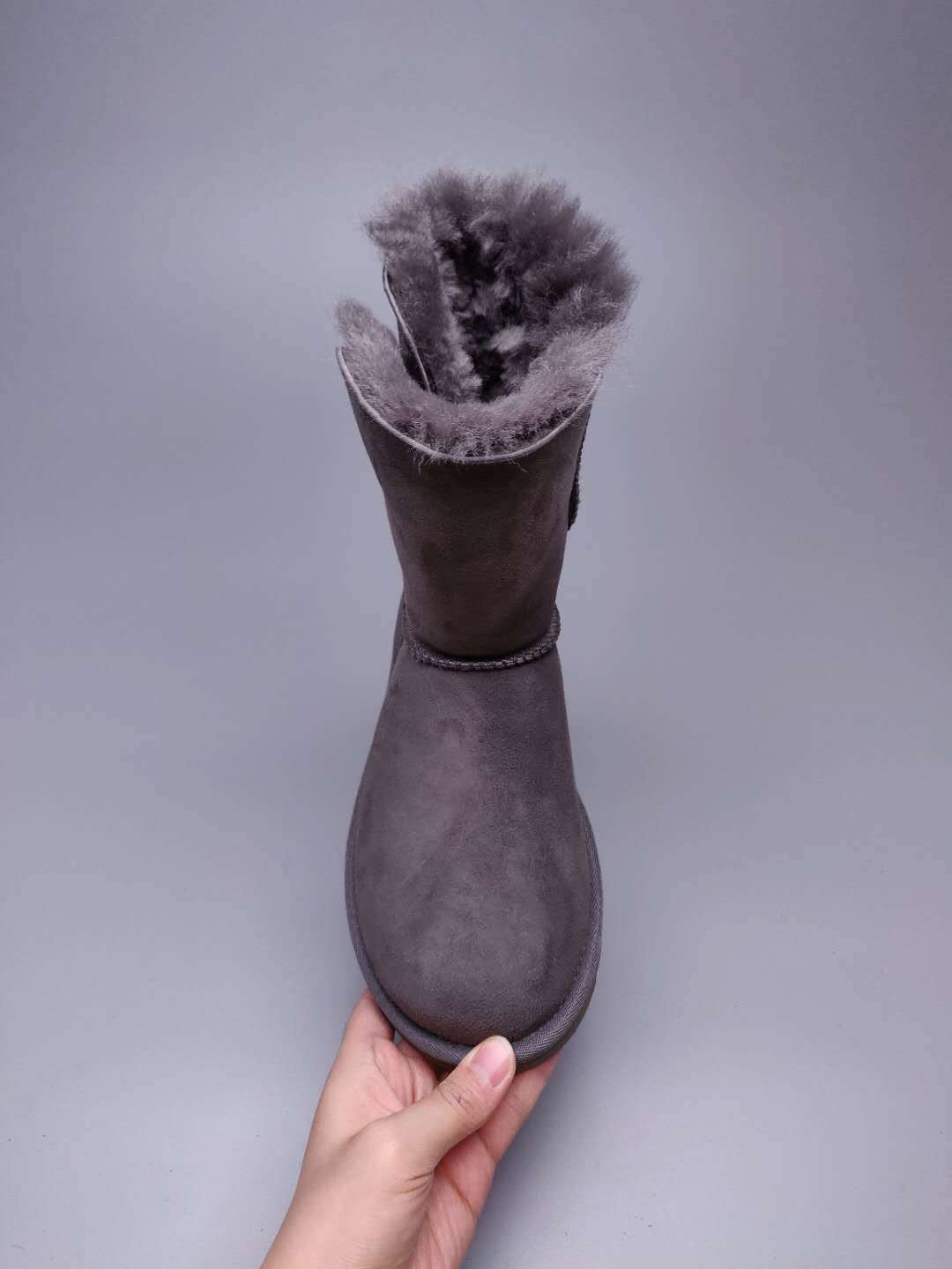 Gray Side-Zip Mid-Calf Boots | 2480