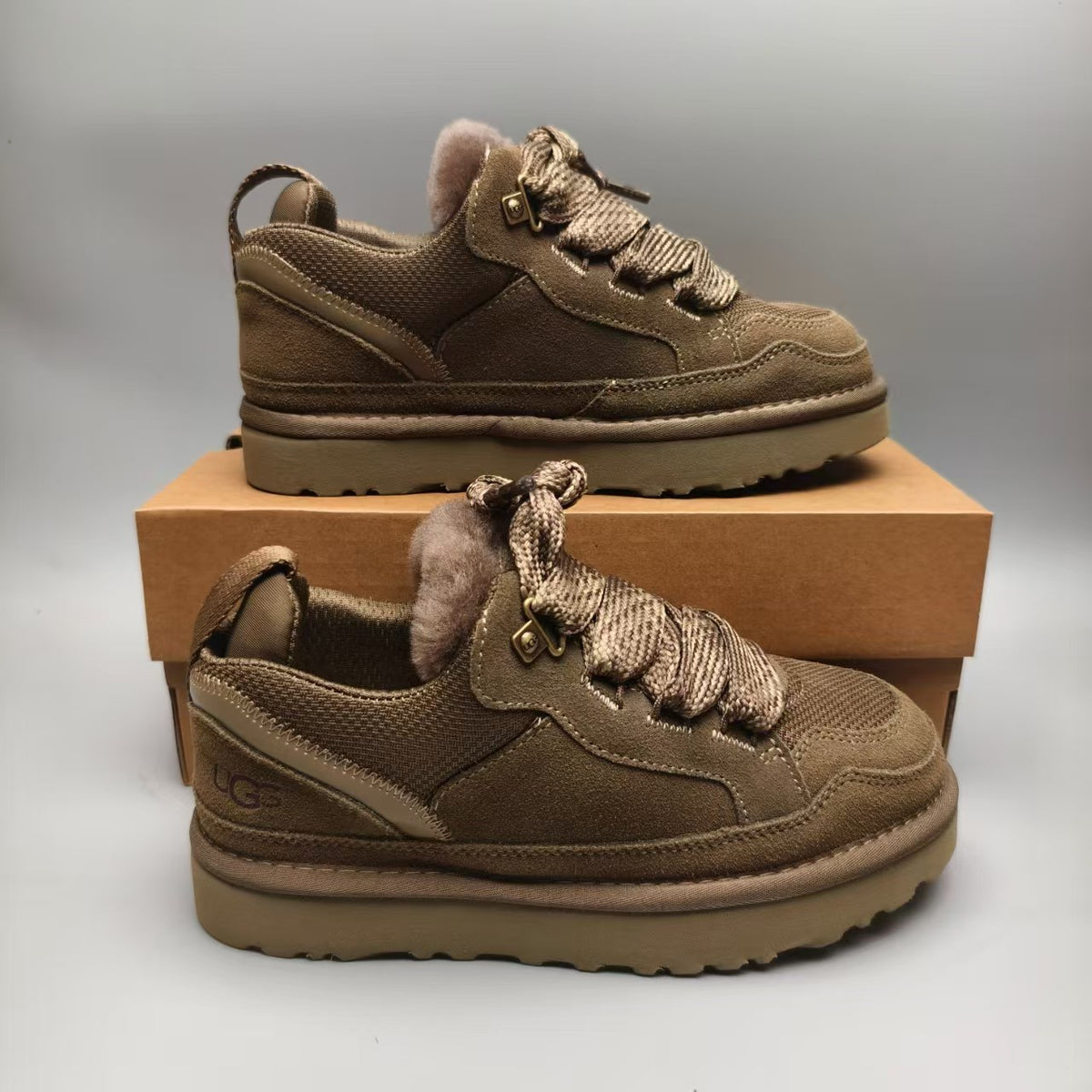 Unisex Mesh Casual Sneakers in Walnut Brown – 4032