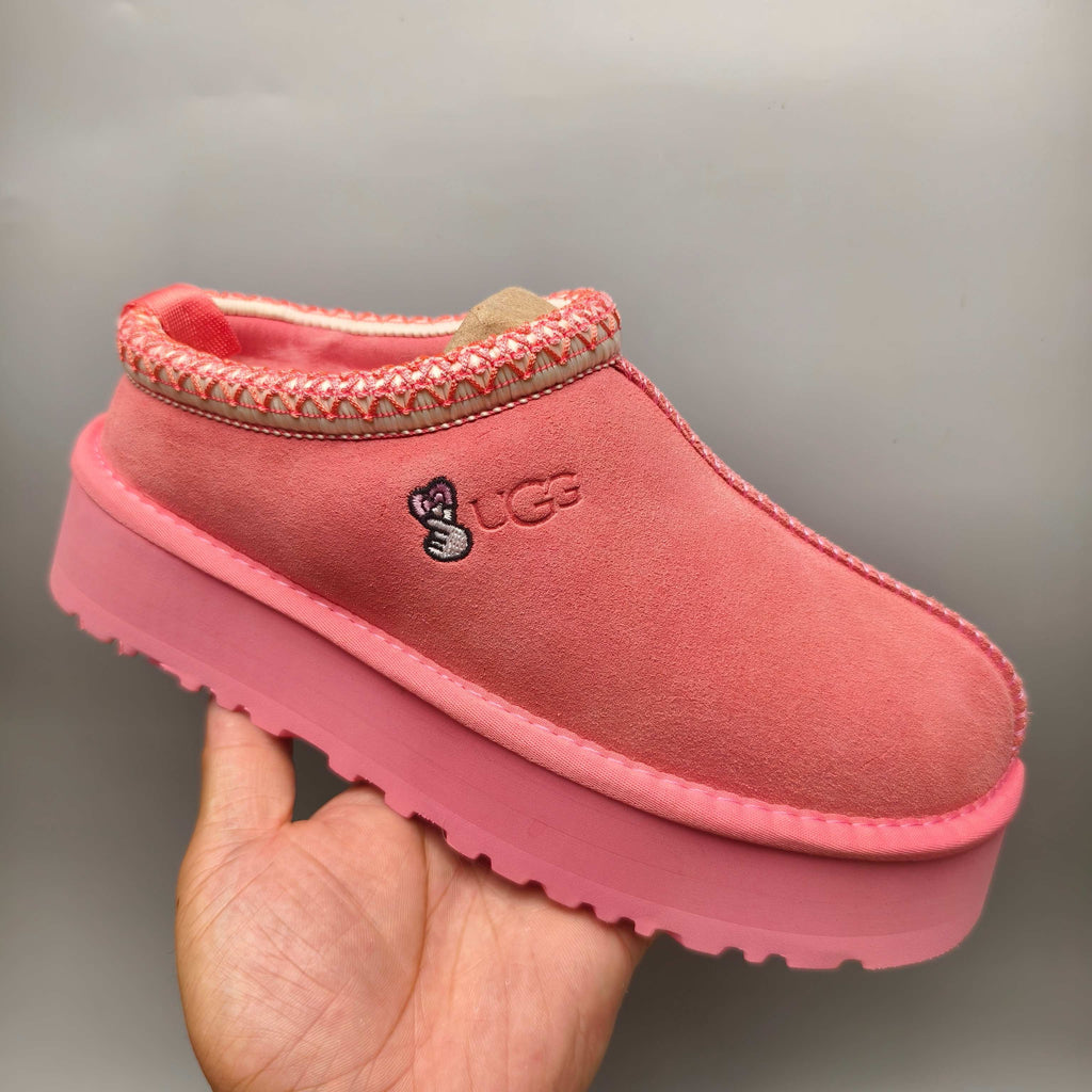 Fuchsia Folk-Inspired Platform Casual Shoes | 2553 / 2130