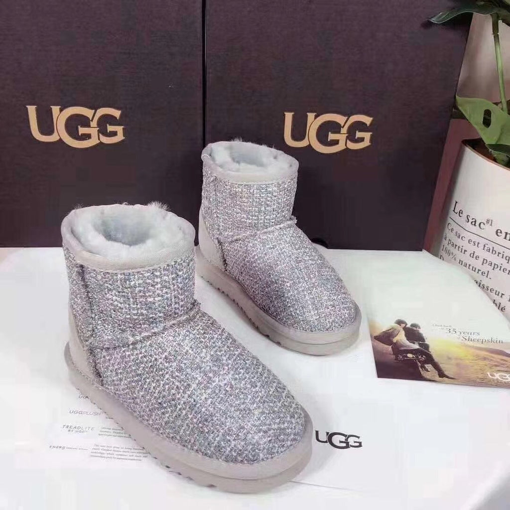 Kids’ Chic Gray Snow Boots – 5854
