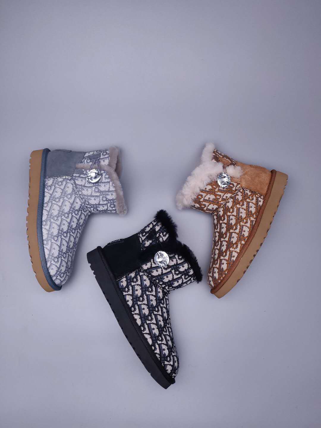Textured Fabric Footwear – Black | 6554