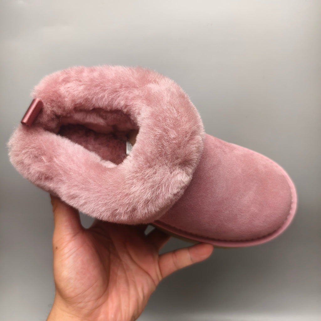 Pink Platform Slip-On Shoes with Suede-Look Finish | 1393