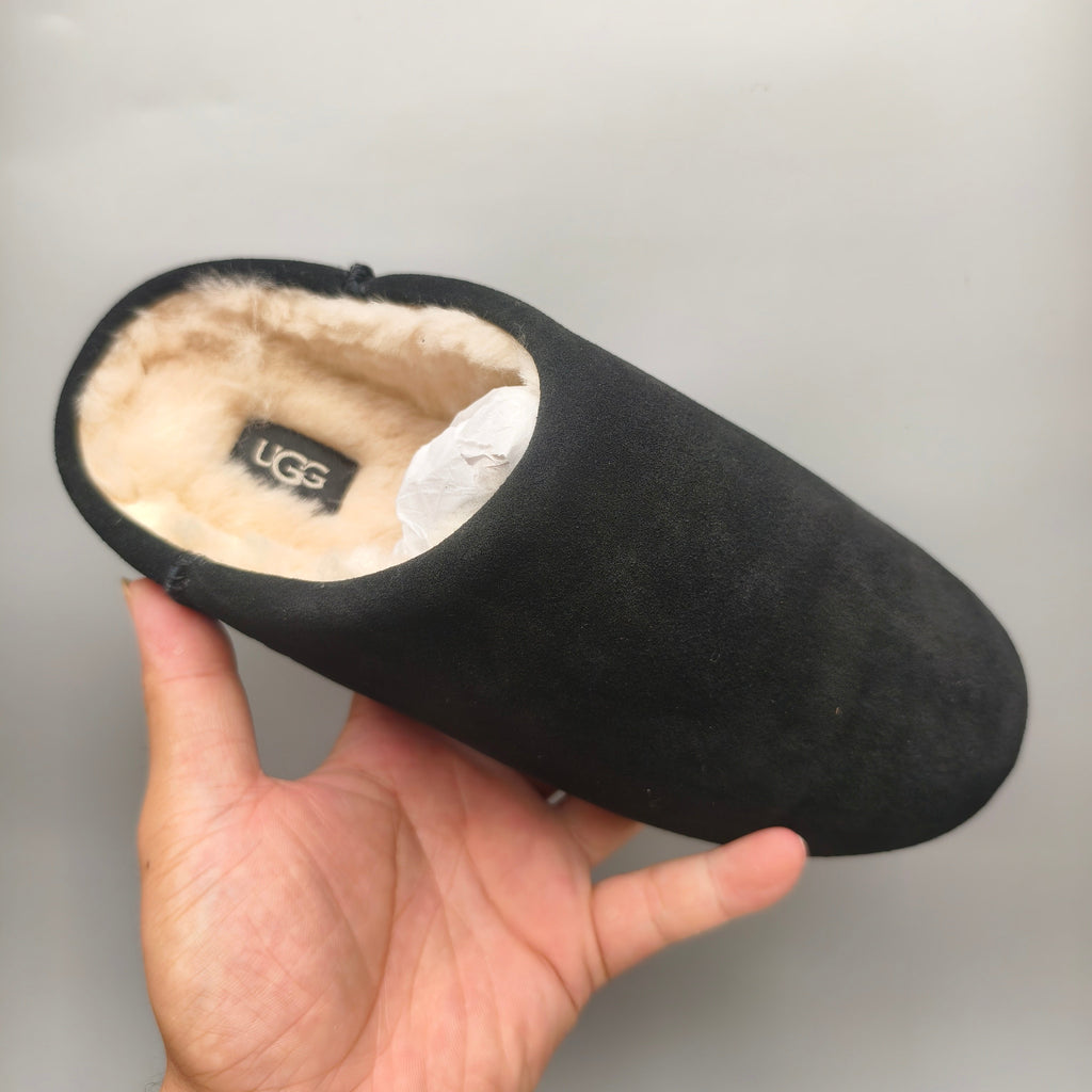 Black Slip-On Casual House Shoes | 1390