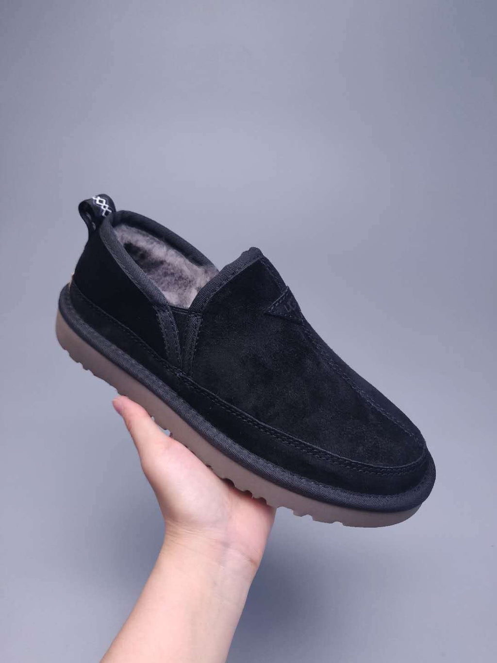Black Men's Low-Top Slip-On Shoes | 3455