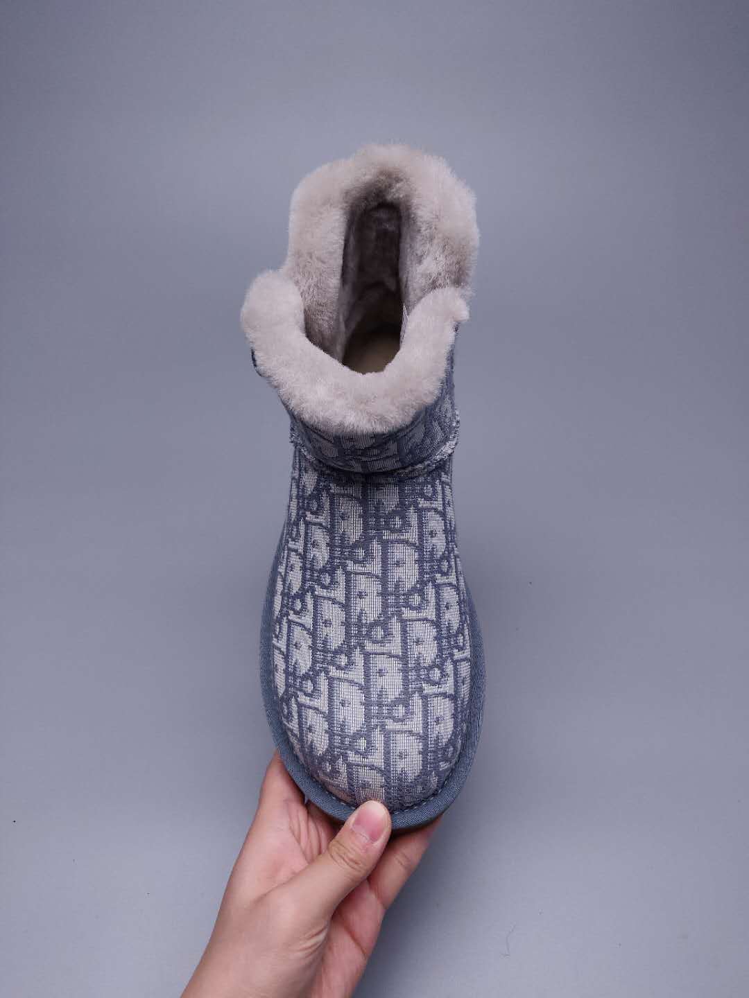 Textured Fabric Footwear – Gray | 6554