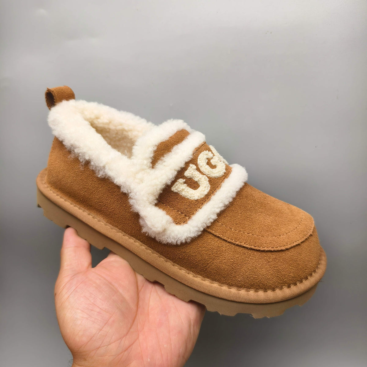 Chestnut Closed-Back Casual Shoes with Oversized Logo | 2939