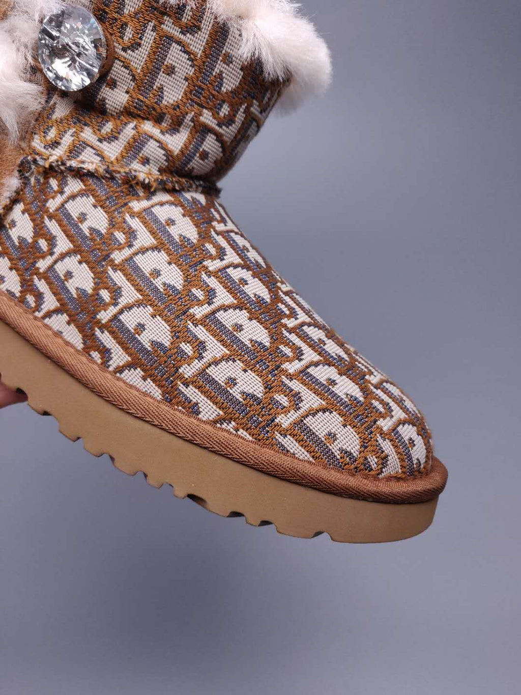Textured Fabric Footwear – Chestnut | 6554