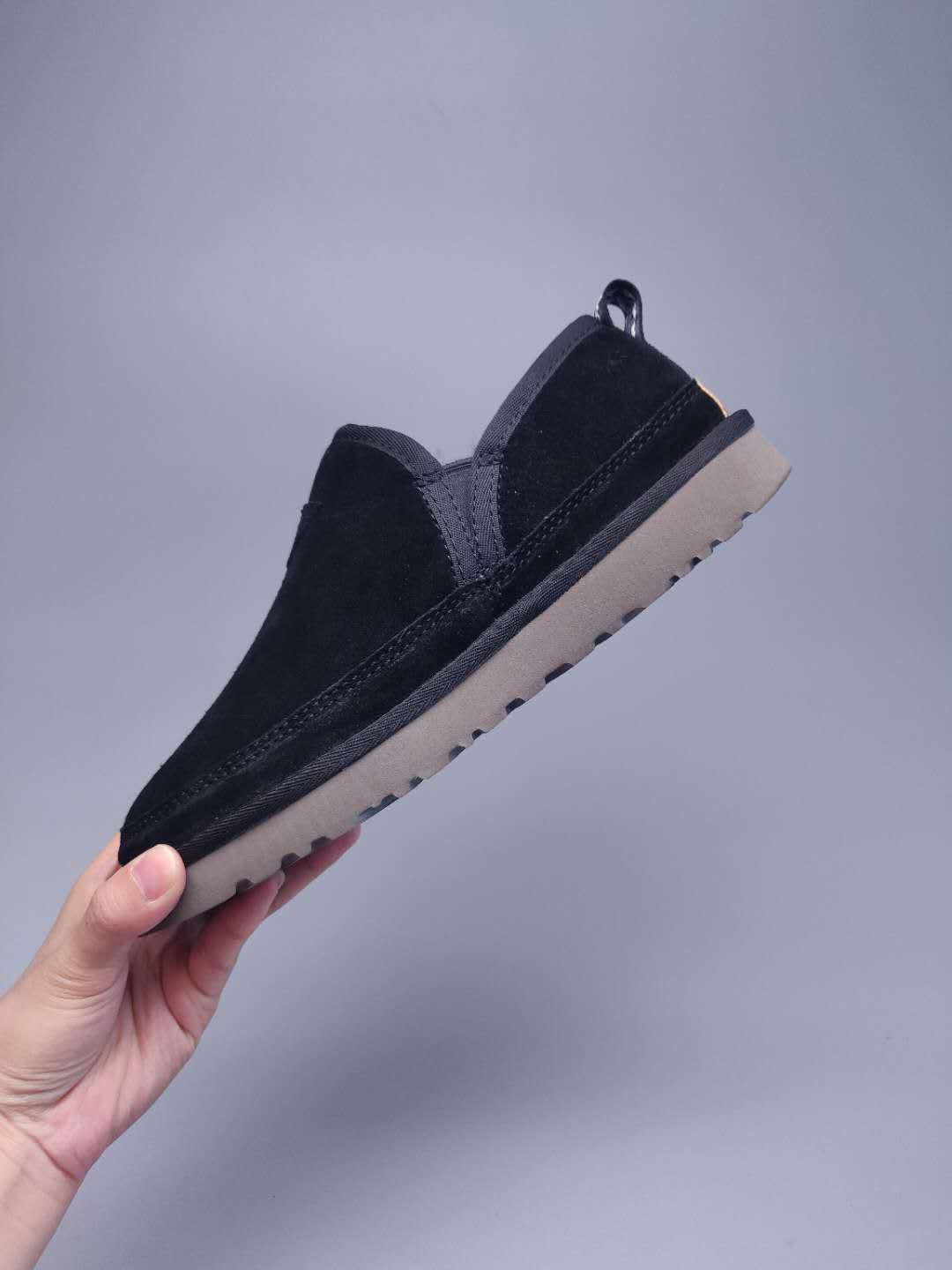 Black Men's Low-Top Slip-On Shoes | 3455