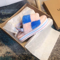 Pink Colorblock Platform Sandals | 3490