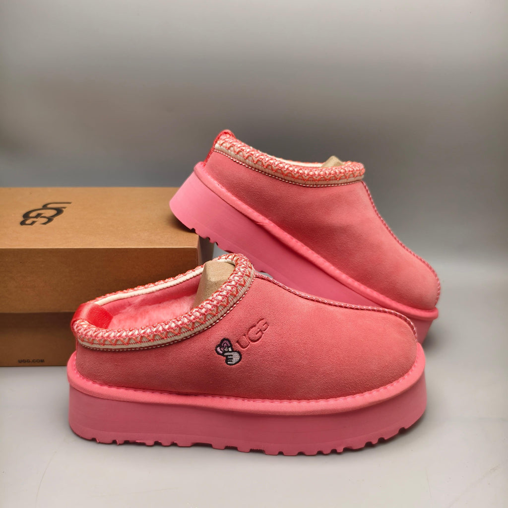 Fuchsia Folk-Inspired Platform Casual Shoes | 2553 / 2130